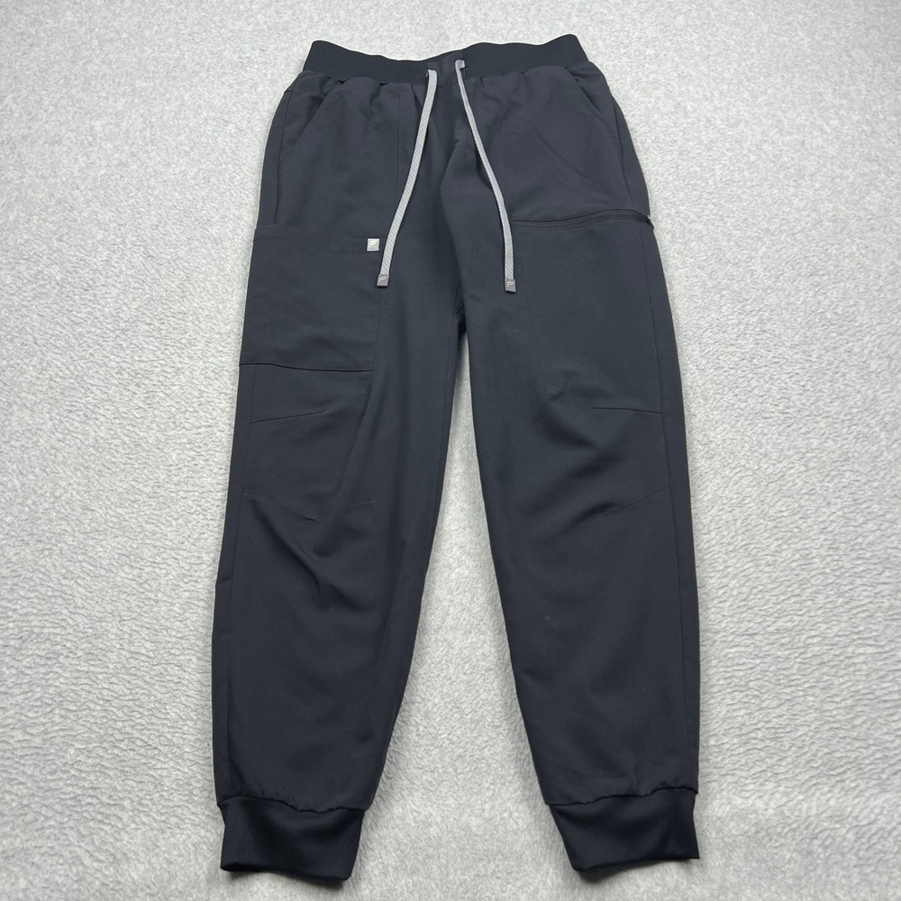 Fabletics All-Shift Scrub Jogger Mens Small Black Medical Drawstring GJ2500501